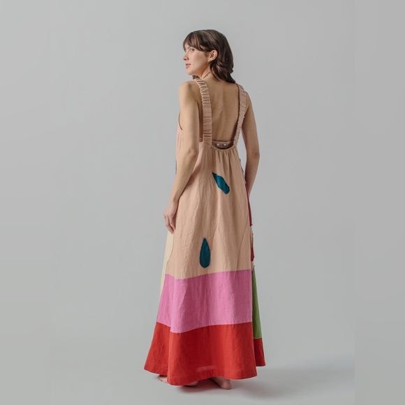 LINGUA FRANCA Patmos Patch Dress in Salmon Multi Size 2XL NWT - Picture 5 of 15